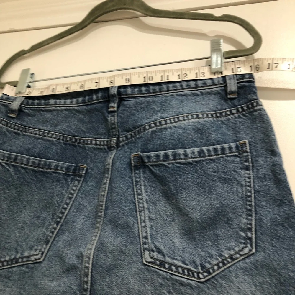 Free‎ People Zip Front Denim Mini Skirt Sz. 30